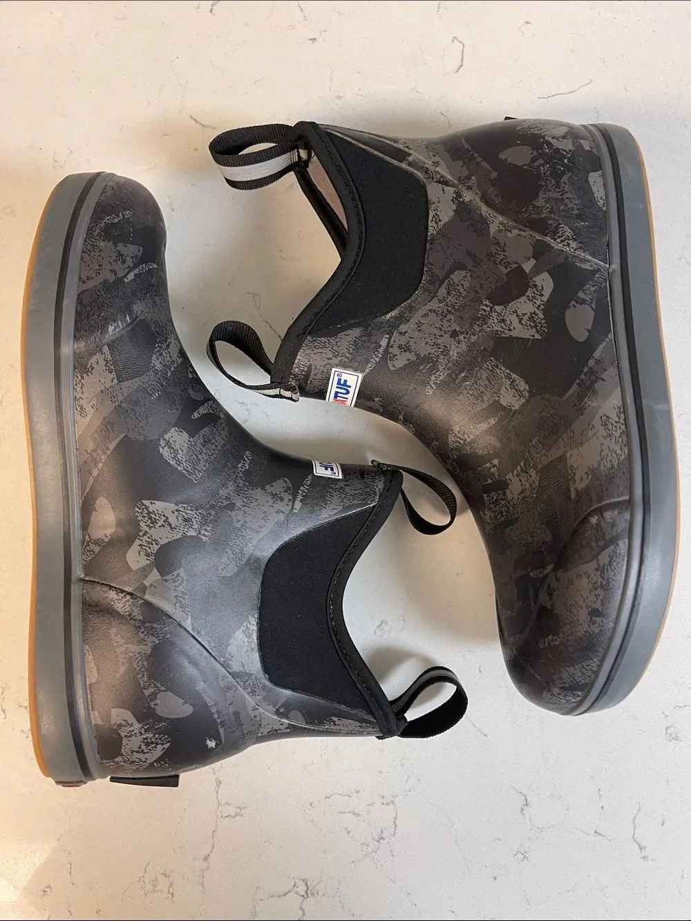 XTRATUF Women's Black Camo Ankle Deck Boot Size 10